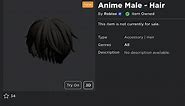 Get it now! 8 FREE ANiME Roblox avatar bundles! free boy anime hair!!!