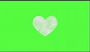 Free Scribble Heart - Green Screen Effect