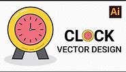 How To Create Clock Vector Design In Adobe Illustrator.