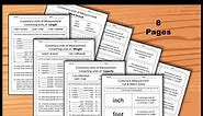 5th Grade Customary Units of Measurement Worksheet Practice Set