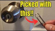 DIY how to pick a lock with paperclips