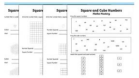 Year 5 Square and Cube Numbers Maths Mastery Pack