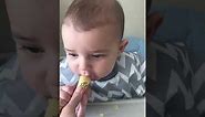 6 Month Old Baby Eating Kiwi - BLW Food Introduction