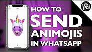 WhatsApp Animoji | How to send Animojis in Whatsapp on iPhone X | 😀 💩 🦄