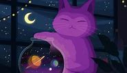 Purrple Cat Multiverse Live Wallpaper