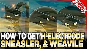 How to Get Sneasler, Hisuian Electrode, & Weavile in Pokemon Legends Arceus
