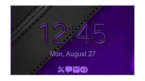 Galaxy Premium Theme - Luxury Purple Leather Animated Lockscreen