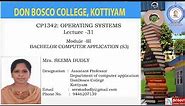 OPERATING SYSTEMS -LECTURE -31- PAGING EXAMPLE FOR A 32-BYTE MEMORY WITH 4-BYTE PAGES.- BCA- S3