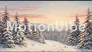winter animated art, winter animated background, winter forest animated video, winter landscape loop