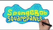 How to Draw Spongebob Squarepants Logo from Nickelodeon - Magic Paint