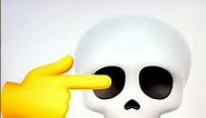 👉💀 Skull and Backhand Index Pointing Emoji #creative #emoji #procreate