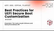 Best Practices for UEFI Secure Boot Customization