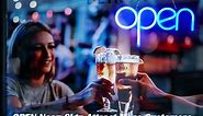 Open LED Neon Sign Light for Business Powered by USB Cord or 3*AAA Batteries Shop Window Store Signs for Cafe Bar Hotel Salon Bookstore Restaurant Bakery Wall Decor(Blue)