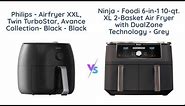 Philips Airfryer XXL vs Ninja Foodi 6-in-1 10-qt. XL 2-Basket Air Fryer Comparison Review