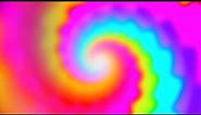 Colorful Rainbow Swirl - Twisted Bumpy Ribbed Spiral, TikTok/Twitch Rainbow Video Backdrop (2 Hours)