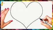 How To Draw A Heart Step By Step 💖 Heart Drawing Easy
