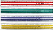 12 inch Rulers | 30 cm Rulers | Transparent Plastic Ruler | Pack of 12 of Premium Quality Rulers | Yellow, Green, Red and Green