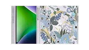 Rifle Paper Co. iPhone 14 Case/iPhone 13 Case [Compatible with MagSafe] [10ft Drop Protection] Cute iPhone Case 6.1" with Floral Pattern, Anti-Scratch, Shockproof, Slim Fit - Garden Party Blue