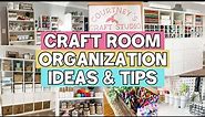GAME CHANGER Craft Organization & Storage Ideas | EASY DIY CRAFT TABLE (NO TOOLS!) Craft Room Tour