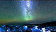Night Sky Time Lapse Photography Milky Way on Iceland