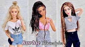 6 Cute Barbie Doll Hairstyles Tutorial! #4