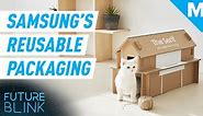 Samsung's new eco-packaging can be rebuilt into a cat house — Future Blink