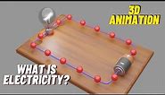 What is Electricity? Current, Voltage | 3d animation | visualization