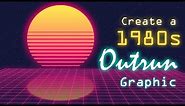 Photoshop: How to Create a 1980s, Retro, “OUTRUN” Graphic from Scratch!