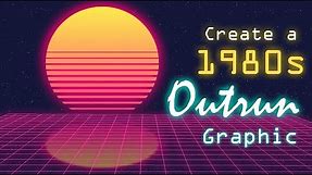 Photoshop: How to Create a 1980s, Retro, “OUTRUN” Graphic from Scratch!