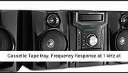 Sharp CD BHS1050 350W 5 Disc Mini Shelf SpeakerSubwoofer System with Cassette and Bluetooth, AMFM Di