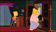 Grandpa Simpson walking in and out.