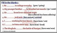 Fill in the blanks with correct form of verbs|Choose the correct form of verbs |Fill in the blanks-5