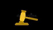 Justice, Hammer Judge Court, Law Icon Animation Loop Motion Graphics Video Transparent Background with Alpha Channel Stock Video - Video of icon, sign: 277704917