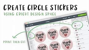 how to make a circle sticker in cricut design space