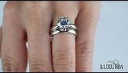 Silver wedding ring sets | 2 piece wedding ring set | Sterling silver bridal sets | Luxuria