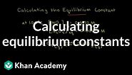 Worked examples: Calculating equilibrium constants | Equilibrium | AP Chemistry | Khan Academy