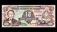All Honduran Lempira Banknotes - 1974 to 1989 Issues