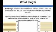 Computer Architecture - Word length