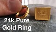 24k Gold Ring, Hand Forged, Fused, Hammered (Mustache Metal Works) (gold ring making)