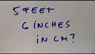 5 feet 6 inches in cm?