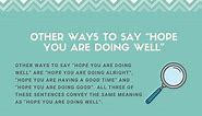 10 Other Ways to Say “Hope You Are Doing Well”