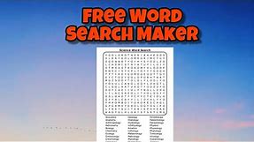 How to make a Word Search for Free!