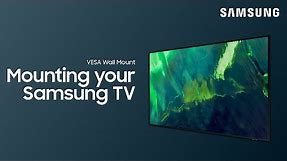 How to mount your Samsung TV with a VESA wall mount | Samsung US