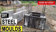 How to make precast concrete U drain steel moulding | Designing | Preparing | Casting - Step by Step