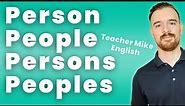 Is it PERSONS or PEOPLE? (Learn the differences!)