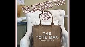 MARC JACOBS THE TOTE BAG | REVIEW & COMPARISON | JACQUARD TOTE BAG VS. CANVAS TOTE BAG | WHAT FITS!