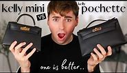 HERMES KELLY MINI II vs KELLY POCHETTE | Which Hermes Kelly to Get!? In Depth Review and Comparison