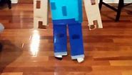 Real Life Minecraft Steve Costume for Halloween 2014 - 5 Year Old