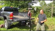 Pickup Truck Crane, receiver hitch hoist demonstration with Gorillabac log Splitter lift attachment.