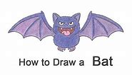 How to Draw a Cartoon Bat for Halloween!
